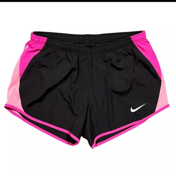 Nike Dri-Fit Black Pink Standard Fit 4" Running Shorts Womens Size Small - Picture 1 of 9